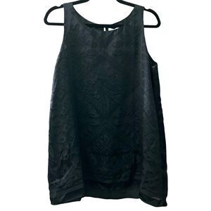 NWT Max Studio satin and chiffon burnout floral print sleeveless top